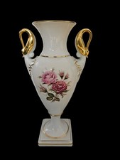 Große Kaiser "MOOSROSE" Vase/Blumenvase Goldschwäne 34cm