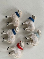 5 Wollschafe für Krippe