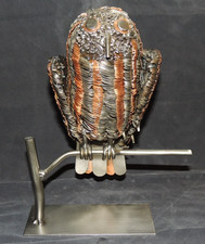 Metalleule Handarbeit Silber/Kupfer ca. 22cm Dekorfigur Geschenk Sammler