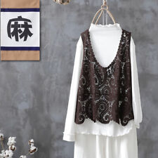 Damen Baumwolle Häkelstrick