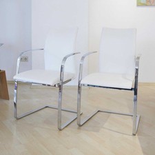 Tonon 2er-Set Schwingstuhl 967-01 Chrom Glanz F 40 Leder No1 Nuvola 117