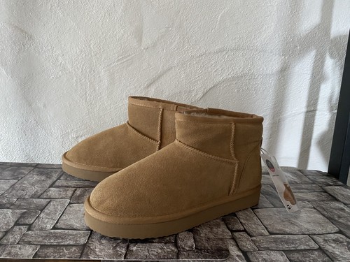 Damen lammfellboots mini - lammfellboots,