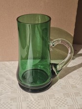 Bierkrug - Bierglas- Seidel - Mundgeblasen - Bay. Wald 0,5 L  - grün - Überfang