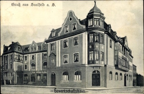 Saalfeld der saale - ak,