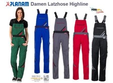 ABVERKAUF Planam Damen Latzhose Highline bequeme moderne Arbeitshose für Frauen