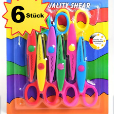 Kinder Bastelscheren Set 6x Zickzackschere Motivschere Hobby basteln mit Papier