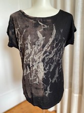 TIGERHILL T-Shirt schwarz mit Vögel Print Gr. M