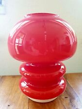 Vintage Tischleuchte Pilz Lampe Scorze Italy aus Glas rot
