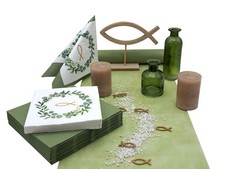 Tischdeko Eukalyptus Creme