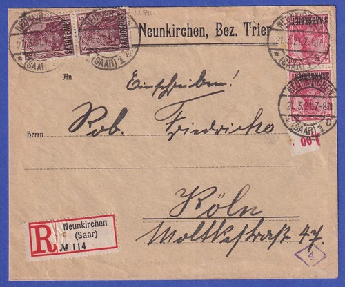 Saargebiet brief von - r-brief,