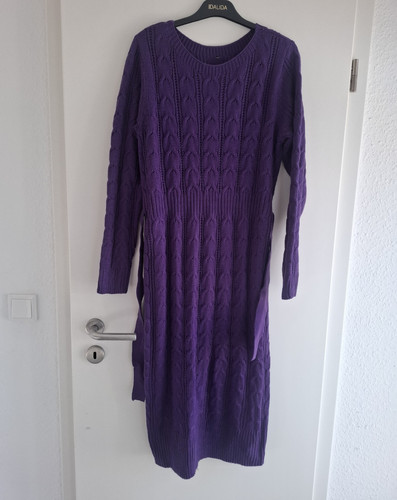 Damen strickkleid lila - damen,