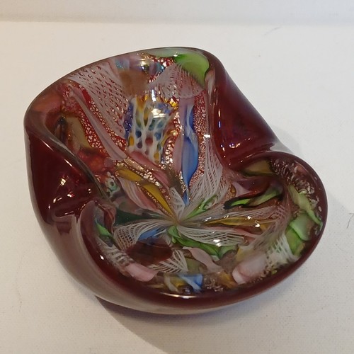 Murano schale rot - rot, oval