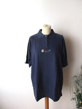 St. Peter Trachten Shirt Gr. L dunkelblau kurzarm Stickerei NEU