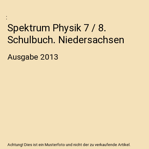 Spektrum physik 8 - 7, /