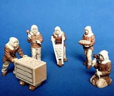 Erzgebirge Bergleute klein Bergmann lasiert 6cm geschnitzt Südtirol Schnitzerei