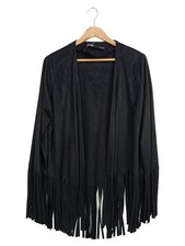 ZARA Damen Fransen Jacke