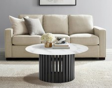 Runder Couchtisch 80 cm Marmor