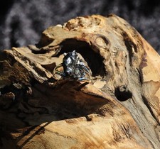 Fingerring Meteorit Campo del Cielo silber 925 Schmuck Unikat Edelsteine Ring