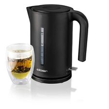Wasserkocher 1,7 Liter schwarz Kunststoff 2200 W Kalkfilter (hervorr. refurb.)