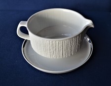 Sauciere + UT Thomas Arcta mit Relief-Felsdekor und Platinrand Rosenthal Group