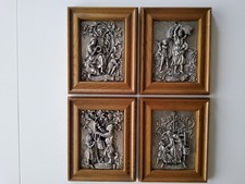 4 Zinn Relief Bilder  "Die
