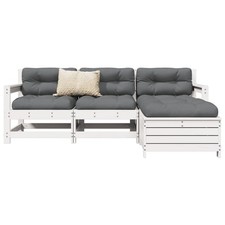Gartenmöbel Sofa Garten Garnitur Lounge Sitzgruppe 4-tlg. Massivholz vidaXL