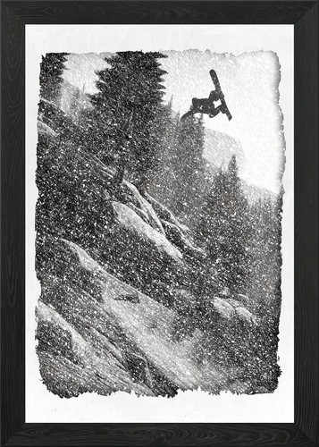 Gerahmtes wandbild snowboard - gerahmtes,
