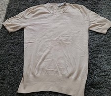 Zara Oberteil, Shirt, Pullover, Beige, Gr. L, Gold, Neu