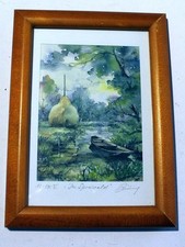 Älteres Miniatur Bild 'Im Spreewald' signiert