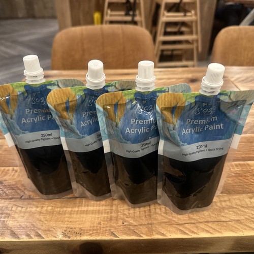 Premium schwarze acrylfarbe - premium,