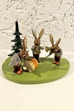 Hasen 🐰 Dixi Band 🎺 Erzgebirge RG Seiffen Osterhasen Musikanten Vintage