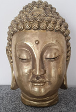 XXL Buddha Kopf gold Deko feng shui Luxus 35 cm Buddhakopf Geschenk loft WOW