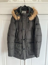 CROSSFIELD  - Herren Lang Jacke - dunkelgrün - Gr. 50 - Webpelz Kapuze abnehmbar