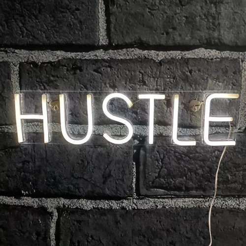Neon led schild hustle licht - hustle,