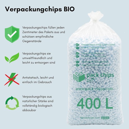 Bio verpackungschips 100 - bio, 100%