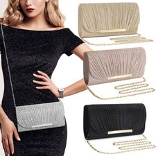 Damentaschen Clutch Glitzer Abendtasche Glänzend Envelope Party Damen Handtasche