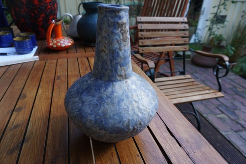 Vase grau blau - vase, b