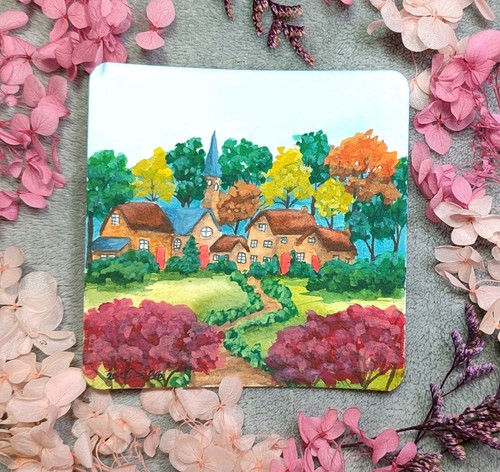 Aquarell stadt gemälde - aquarell,