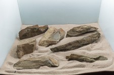 Aquarium Steine 3,5 KG Schiefer Braun - Malawi Barsche Deko Aquascaping SET#70