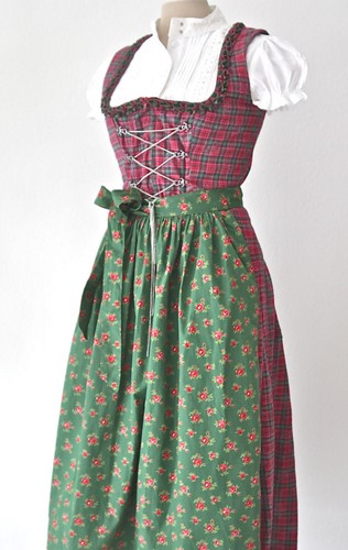 Damen karo trachten dirndl - damen,