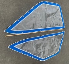 Bimini 2 robuste Seitenscheiben Seitenteile Motorboot Verdeckplane Verdeckstuch