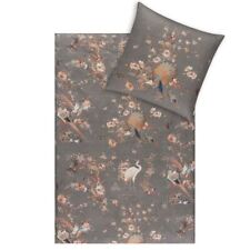 Jerseybettwäsche Estella Kim grau exotisches Dessin asiatisch angehaucht modern