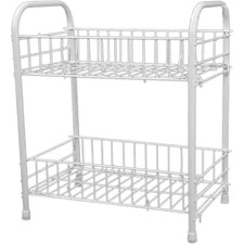 2-stufig Obst Gemüse Besteck Aufbewahrungswagen Tiefenwagen Küche Lebensmittelständer