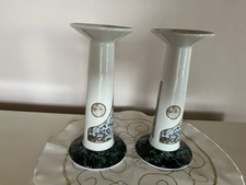 2 Porzellan Kerzenständer