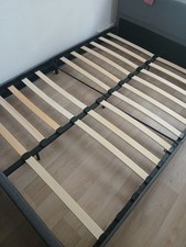 Graues Bett Mit Breite: 140cm ,Länge: 200