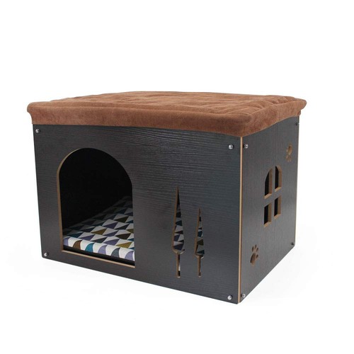 Hundehütte aus holz mit - aus,