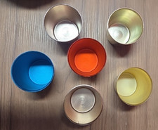 6 DDR Metallbecher Schnapsglas