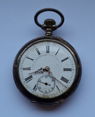 Antike taschenuhr silber 800 - taschenuhr,