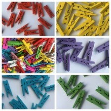 Miniklammern Holz Dekoklammern Holzklammern Memo Foto Klammern Clip Dekoclips