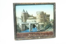 Alter Miniatur Bild Andenken an Metz Deutsches Tor Perlmutt Perlmuttbild Rahmen